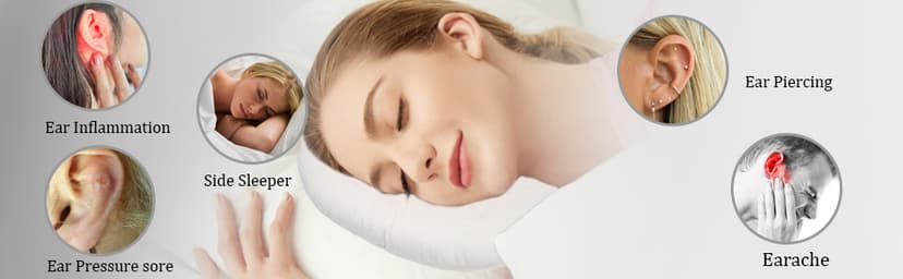 coceyese Ear Piercing Pillow for Side Sleepers with Ear Hole, O-Shaped Side Sleeping Pillow, Ear Guard Pillow for CNH, Relief Ear Pain Ear Inflammation Pressure Sores…