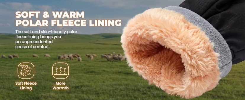 rivmount Winter Waterproof Ski Snow Warm Gloves for Women Men, Windproof Cold Weather Thermal with Touchscreen Fingers, for Running Driving Cycling Hiking Biking Outdoor Sports Daily Work