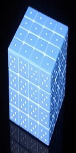 Speed Cube 3x3x3 3D Relief Effect Braille Magic Cube Puzzle,IQ Games Puzzles Special for Blind, 5.6cm