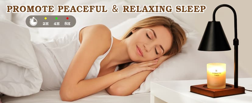 Modern Candle Warmer Lamp with Timer, Dimmable Candle Lamp Warmer, Men Women Christmas Birthday Gifts, Black Candle Warmer, Adjustable Candle Light Warmer, Cozy Living Room Bedroom Home Decor