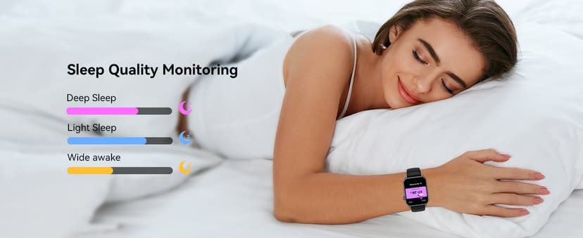 Smart Watches for Men Women, 1.83" HD Touchscreen Fitness Tracker with Bluetooth Calls, IP68 Waterproof, 120+ Sport Modes, 7-Day Battery, 24/7 Heart Rate & Sleep Monitor for iPhone Android iOS (Black)