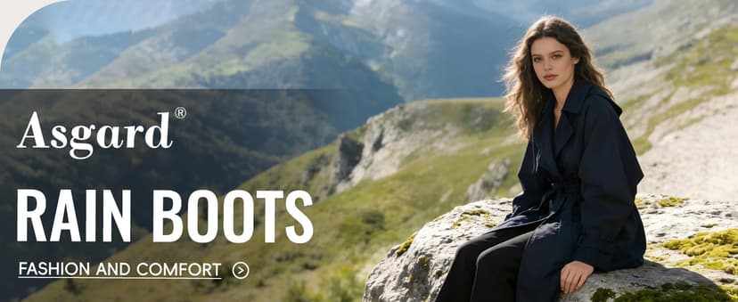 Asgard Women's Ankle Rain Boots Waterproof Chelsea Boots