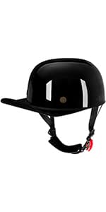 Yesmotor Baseball Style Cap Retro Motorcycle Helmet Unisex-Adult - DOT Approved