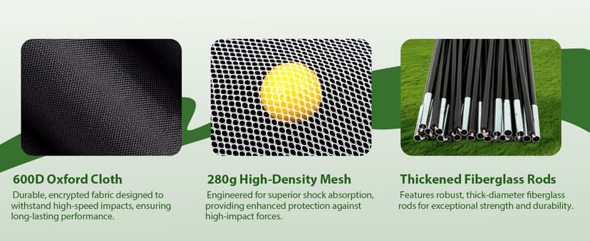 Golf Net, 10x7 Ft Practice Hitting Golf Net with Tri-Turf Mat, Ball, Tee, and Carring Bag, All-in-One Multi-Target Training Aid for Outdoor/Indoor Chipping & Driving, Ideal Gift for Men/Enthusiasts