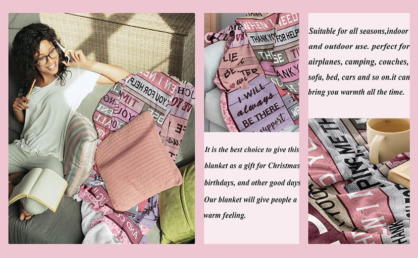 XALAZY Sister Gifts Blanket 50" X 60", Sister Birthday Gifts for Women, Big Sister Gifts for Girls, Sisters Gifts from Sis, Sis Christmas Prensent Throw