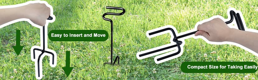 Mofuiry Ground Blind Bow Holder with Rubber Coated, Rustproof Hunting Compound Bow Holder Stable Archery Bow Stand Versatile Ground Stake Bow Holder Archery Accessories for Hunting Target Practice