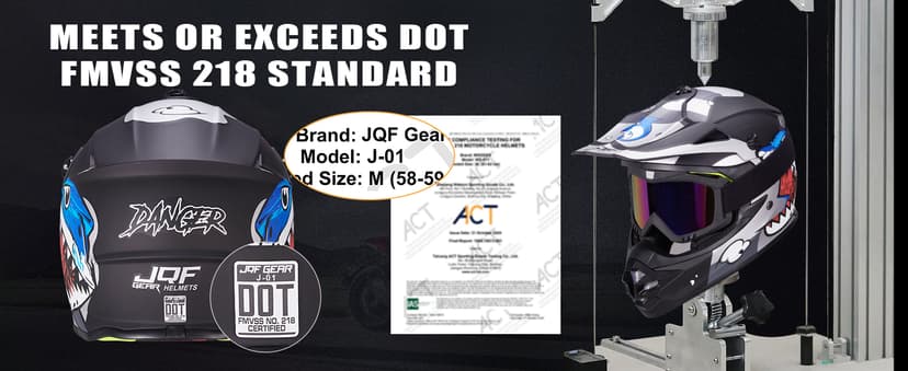 Youth Kids Dirt Bike Helmets Motocross Offroad ATV BMX MX Dirtbike Motorcycle Helmet J-01 with Goggles and Gloves DOT Approved