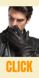 FEIQIAOSH Winter Leather Gloves for Women, Premium Sheepskin Warm Gloves for Cold Weather, Fleece Lining Touch Screen Glove