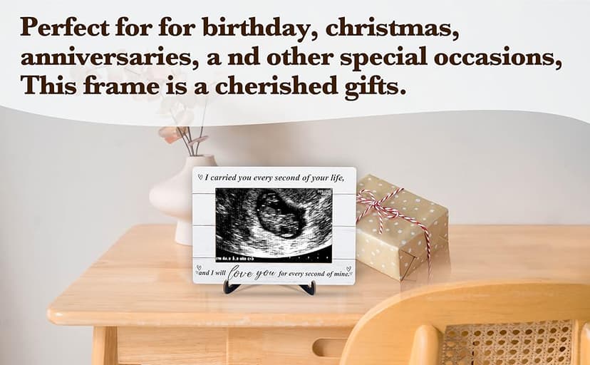 Miscarriage Memorial Picture Frame, I Carried You Every Second of Your Life Wooden Photo Frame With Stand, Baby Loss Memorial Gifts For Parents, Baby Loss Remembrance Gifts For Mom, A34