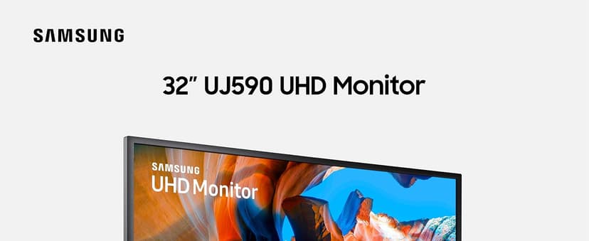 SAMSUNG 32" UJ59 Series 4K UHD (3840x2160) Computer Monitor,VA Panel, HDMI, Display Port, Eye Saver/Flicker Free Mode, FreeSync, LU32J590UQNXZA, Black