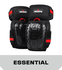 NoCry Professional Gel Knee Pads for Work with Soft Foam and Gel Cushion — Heavy Duty Cap, Reinforced Adjustable Straps, Military-Grade Rivets and Built-in Hang Loops — Perfect for Construction