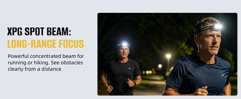 HOKOILN 2-Pack LED Headlamp Rechargeable with Green & Red Light -1300 Lumen Ultra-Bright Flashlight Headlight for Camping, Running, Hiking, Fishing - Waterproof with 7 Modes