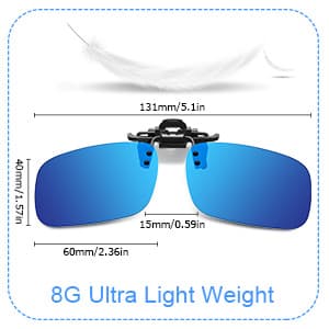 Frienda 5 Pairs Polarized Clip On Sunglasses Rimless Flip Up Anti Glare Driving Glasses