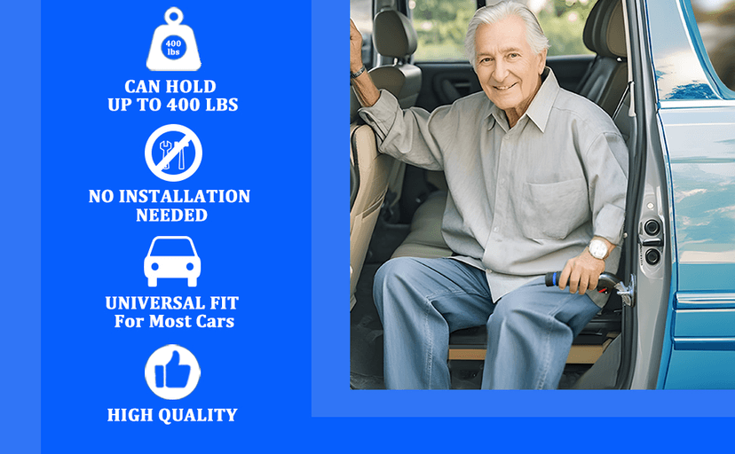 Car Door Handle for Elderly Car Assist Support Handle Multifunction Car Door Latch Bar for Seniors and Handicapped