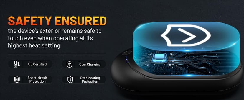 Hand Warmers Rechargeable, KNIFOD 2 Pack 6000mAh Portable Electric Handwarmers, Reusable USB Pocket Heater Great for Raynauds, Hunting, Golf, Camping, Christmas Outdoor, Women Mens Warm Gifts