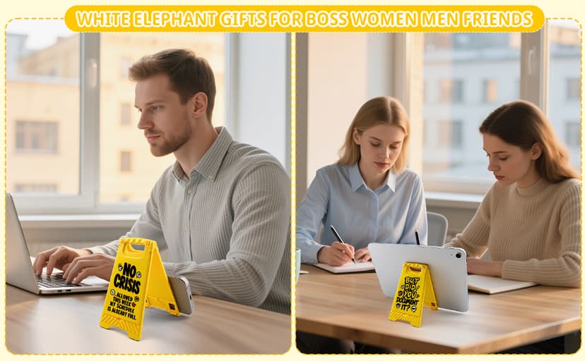 White Elephant Gifts for Adults, Employee Appreciation Gifts, Fun Cubicle Decor Gag Gifts for Men, Team Work Desk Signs Office Desk Decor - Funny Boss Coworker Bosses Day Gifts for Women B0FKYVFCDR