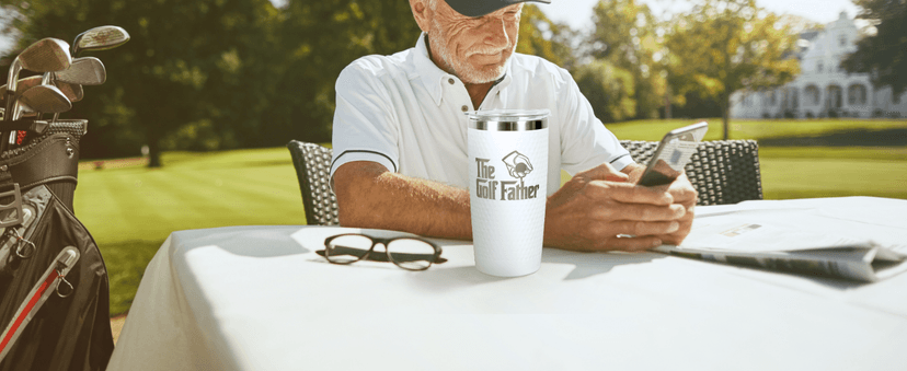 Golf Gifts for Dad - Fathers Day Golf Gifts for Men, Dad, Husband - Funny Golfer Gift - Golfer Ideas for Men, Golfers - Fathers Day Gift - 20 Oz Stainless Steel Tumbler