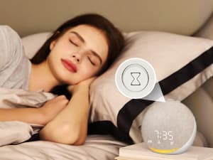 Sound Machine Alarm Clock for Bedroom: 25 Natural Sleep Sounds - White Noise Machine for Adults Kids Baby - Gentle Wake Up Alarm with Bluetooth Speaker - Putty