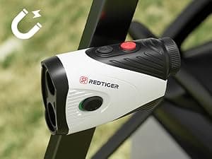 REDTIGER Golf Rangefinder with Slope, 1200 Yards Laser Range Finder Golfing, 7X Magnification, Flag Pole Locking Vibration, Rechargeable Range Finders with Magnet Stripe, GolfVue Series 1