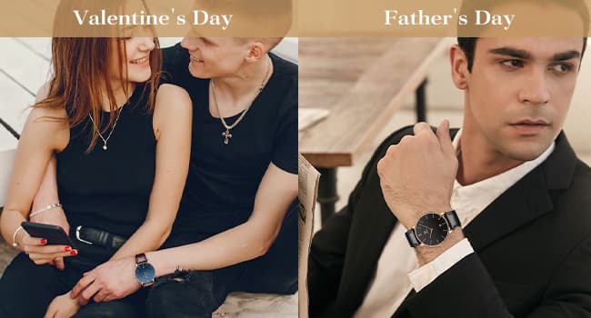 L LAVAREDO Watch for Men, Extremely Thin Mens Watches Minimalist Analog Men's Leather Wrist Watches with Time/Date, Birthday Gift for Men Boyfriend