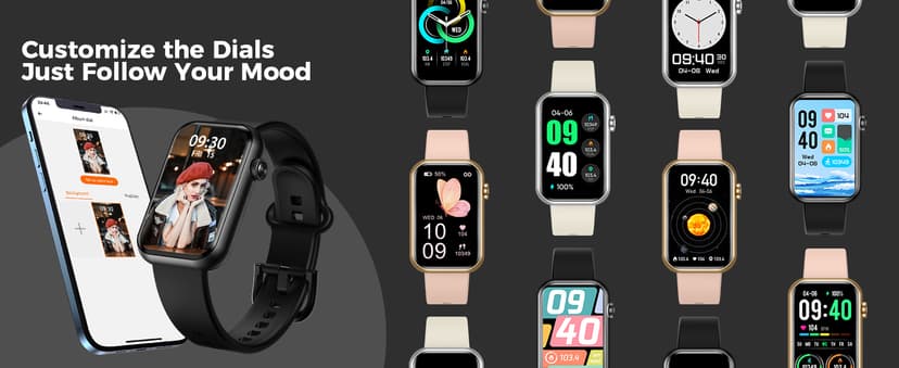 Smart Watch Fitness Tracker (Answer/Make Call), 24/7 Heart Rate Spo2 Blood Pressure Monitor Sleep Tracker, 114 Sports Modes Pedometer Calorie Step Tracker, Waterproof Activity Tracker for Women Men