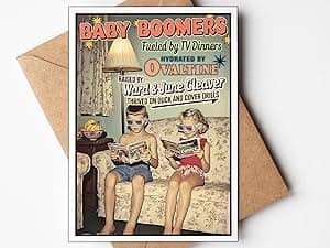 Katie Doodle - Funny Birthday Cards for Women, Friend (Handmade in USA) - Great for 30th, 40th, 50th, 60th, 70th, 75th, 80th, 90th Birthday Gifts for Women Her Friends - Includes 1 Card & 1 Envelope