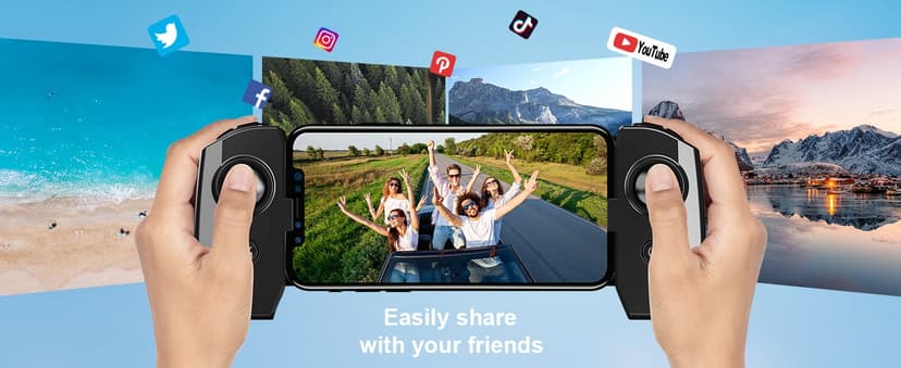 Drone with 1080P Camera - Foldable Remote Control Quadcopter with Gesture Control, 3D Flip, One Key Start, Emergency Stop, 2 Batteries, Easier to use, Toy for Adult Beginners, Black&Blue