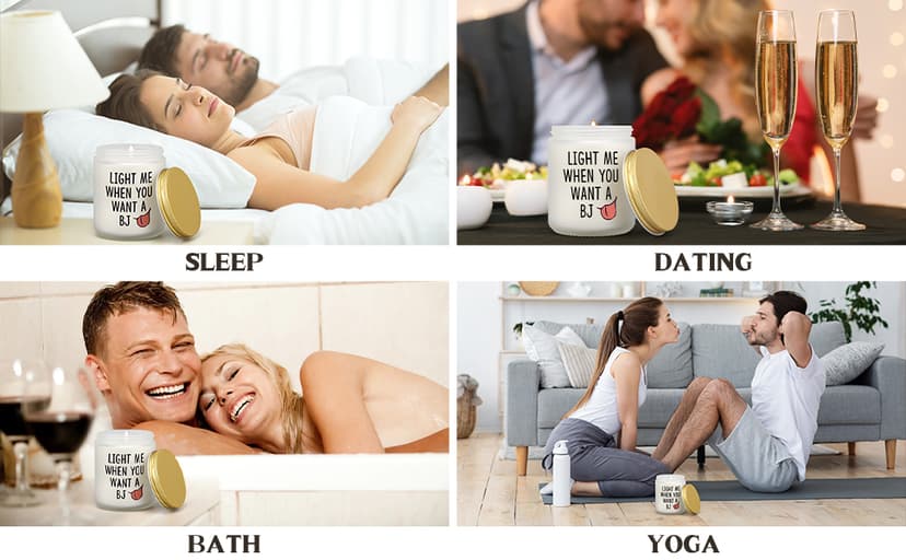 Gifts for Him - Light Me When You Want A B Candle, Funny Birthday Gifts for Men Naughty Valentines Day Engagement Anniversary Christmas Gift for Husband Boyfriend Fiance Guy