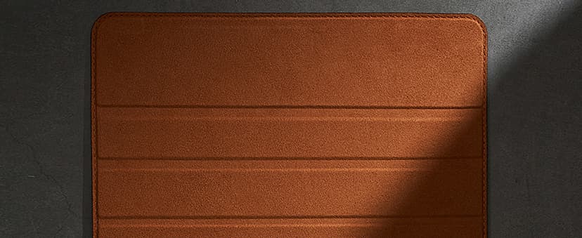 Gexmil Genuine Leather Case for iPad Pro 11 Inch (M5/M4) 2025/2024 with Pencil Holder,Protective Shockproof Leather Smart Folio Cover Adjustable Stand Auto Sleep/Wake Anti-Slip, Flower Brown