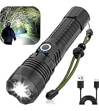 Victoper LED Flashlight 2 Pack, Bright Tactical Torch High Lumens with 5 Modes, Waterproof Zoomable Flash Light for Outdoor, Gifts for Men, Dorm Room Hunting Camping Essentials Gear for Guys