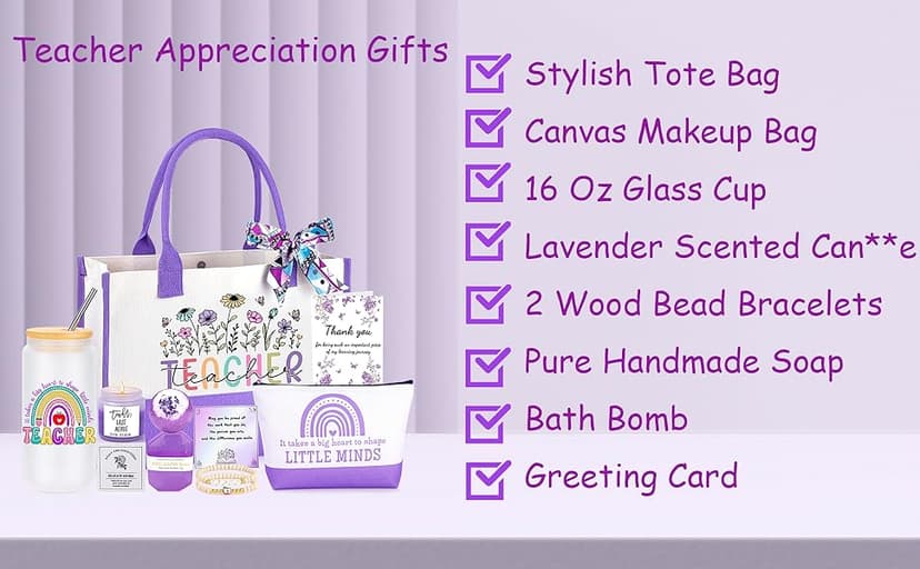 Teacher Gifts for Women, Thank You End of Year Appreciation Gifts for Teachers from Student Set of 9