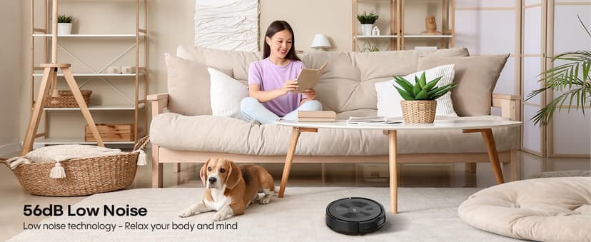 Robot Vacuum and Mop:4000Pa 3-in-1 Robotic Vacuum Cleaner with Intelligent Navigation, Alexa & APP Control, Schedule Cleaning, Slim and Quiet, Robotic Vacuum Perfect for Pet Hair, Hard Floor, Carpet