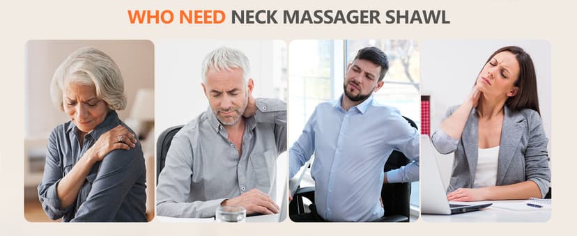 Back and Neck Massager,Shiatsu Back Massager with Heat,Cordless Portable Kneading Shoulder Massage Shawl Electric Massage Pillow for Pain Relief Deep Tissue Gifts for Dad Mom Friends