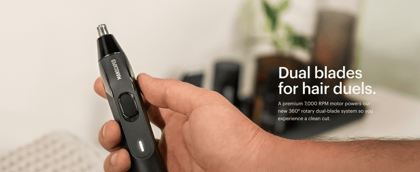 MANSCAPED MANSCAPED® The Weed Whacker® 2.0 Electric Nose & Ear Hair Trimmer – 7,000 RPM Precision Tool with Rechargeable Battery, Wet/Dry, Easy to Clean, Improved Stainless Steel Replaceable Blade