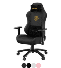Anda Seat Kaiser 4 XL Gaming Chairs for Adults - Ergonomic Gray Fabric Gaming Chairs with 6DArmrest, Comfortable Office Seat with Lumbar Support, Heavy Duty Wide Gamer Seat