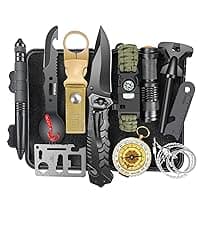 Gifts for Him Men Husband, Christmas Stocking Stuffers, Anniversary Birthday Gifts ideas for Him, Engraved Pocket Knife, Wooden Handle Folding Knife with Wood Box, Unique Outdoor Camping Hiking Tool