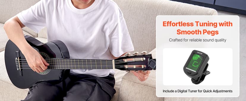 VEVOR Acoustic Guitar, Classical Guitar Starter Kit for Beginners, with Nylon Strings, Basswood Guitar, for Kids Adults Girls Boys Students