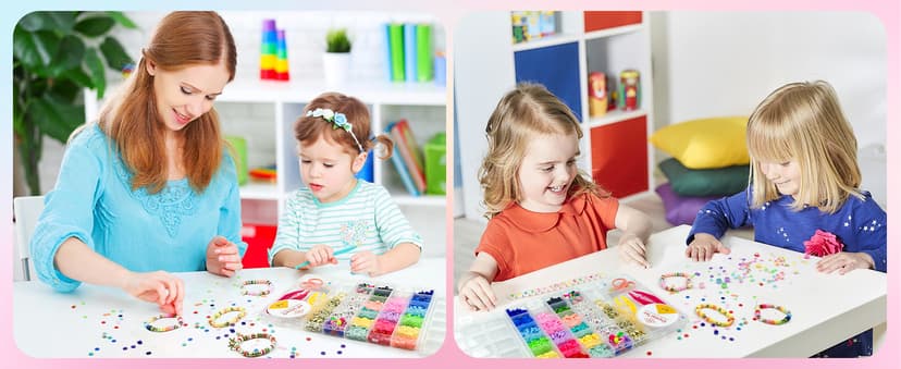 OHOME Stocking Stuffers for Kids - 5300 Clay Beads Bracelet Making Kit,Arts and Crafts for Kids Ages 8-12,Christmas Gifts Crafts Games Toys for 3-10 Year Old Birthday,Travel Essential