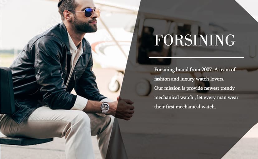 FORSINING Vintage Watch for Men Engraved Automatic Self-Wind Mechanical Big Dial Luminous Moon Phase Golden Hollow Tattoo Pattern Wrist Watches, Mechanical