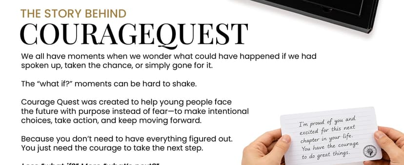 Book + Author's Note + Envelope. Gift for Late Teens & Young Adults: Graduation, Birthdays, College, Internships & First Jobs COURAGEQUEST Gift for Late Teens & Young Adults, Confidence and Purpose B0GYRL14C9