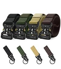 YOORAN Leather Braided Belts Men Golf Belt 1 3/8" Woven Belt Casual Jeans Gift Box