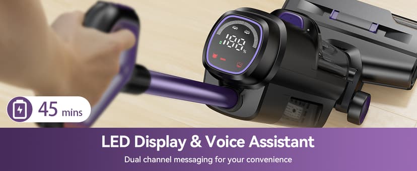 Twotoo Wet Dry Vacuum Cleaner 16,000Pa,45Mins Runtime Cleaning Area 2,600 ft²,Cordless Vacuum Cleaner, Cordless Vacuum and Mop All in One,for Hard Floors Sticky Messes and Pet Hair,W15 Set