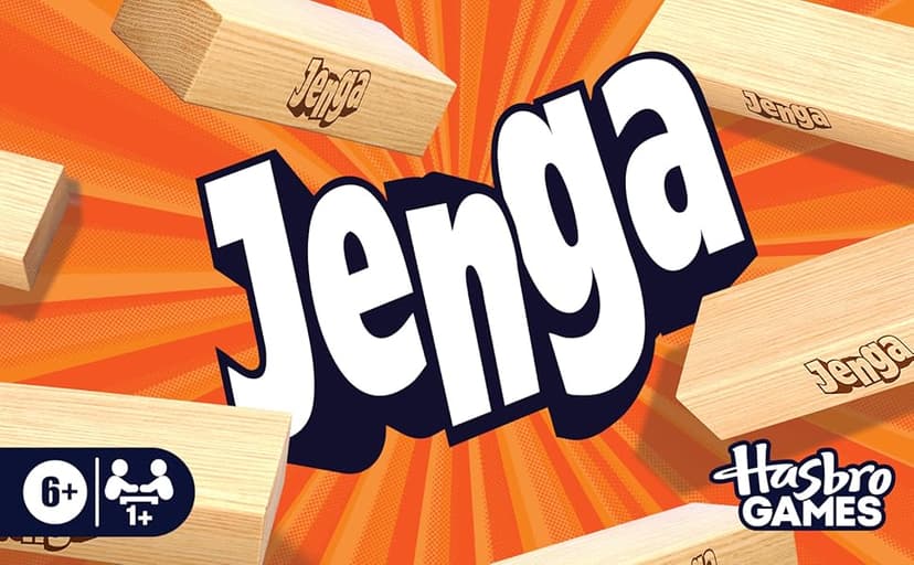 Official Hasbro Games Jenga Game | Digital Die for 6 More Ways to Play | Original Wood Block Game | Stacking Tower | Ages 6+ | 1+ Players | Party Games