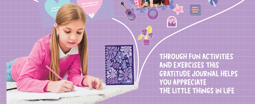 jackinthebox Gratitude Journal Kit for Girls Ages 8-12, 242 pcs, Scrapbooking Journal Set for Teen & Tween Girls,10 Fun Gratitude Exercises, Journal Art & Craft Kit, Ideal Gift for Girls 8 9 10 11 12