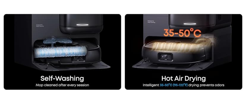 eufy Robot Vacuum E28, Portable Carpet for Deep Cleaning, HydroJet System with Roller Mop, All-in-One Robot Vacuum and Mop Combo, 20,000 Pa Suction, Zero-Tangling, Corner-to-Edge Cleaning (Upgraded)