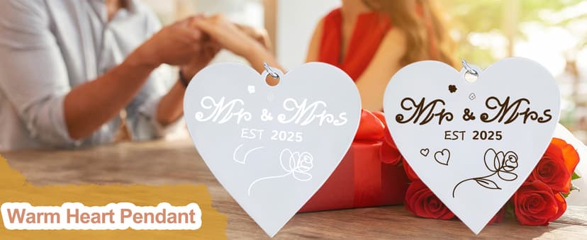 Wedding Gifts for Couples 2025,Rotating Floating Mr and Mrs Picture Frame,4x6 Rustic Picture Frame Engagement Gifts for Couples,Bridal Shower Gift for Bride to Be