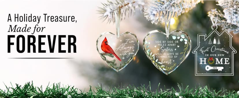 Gifts for Sister - Special 2025 Sister Ornaments for Christmas Tree Decoration, Perfect Sisters Gifts for Women, Unique Sisters Gift from Sister, Decorative Ornaments for Christmas Tree