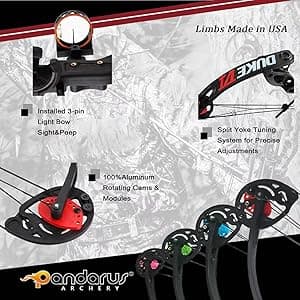 Compound Bow Archery for Youth and Beginner, Right Handed,19”-28” Draw Length,15-29 Lbs Draw Weight, 260 fps