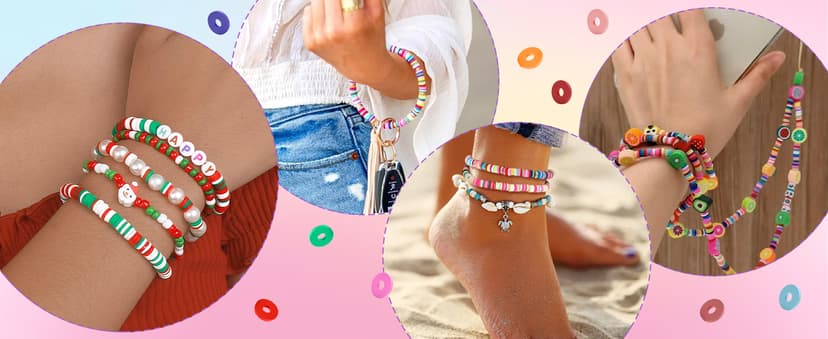 OHOME Stocking Stuffers for Kids - 5300 Clay Beads Bracelet Making Kit,Arts and Crafts for Kids Ages 8-12,Christmas Gifts Crafts Games Toys for 3-10 Year Old Birthday,Travel Essential