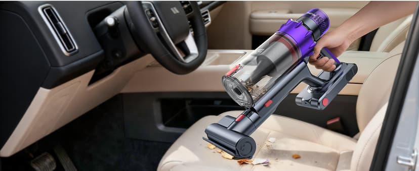 SMOTURE Cordless Vacuum Cleaner, 600W 50KPA 65Mins Vacuum Cleaners for Home, Cordless Stick Vacuum with LED Touch Screen, Anti-Tangle Wireless Vacuum, Handheld Vacuum for Pet Hair/Carpet/Floor